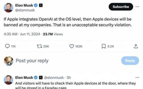 苹果与OpenAI合作惹怒马斯克，带您了解具体情况
